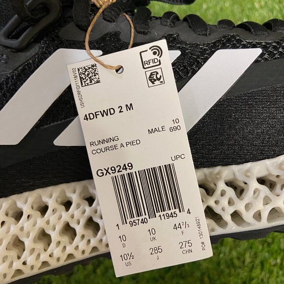 Adidas 4D FWD 2 Black Carbon Running Shoes GX9249 Men’s Size NEW main image 10